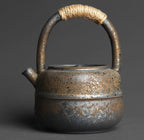 Large Teapot With Handle In Coarse Pottery