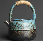 Large Teapot With Handle In Coarse Pottery