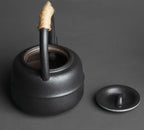 Large Teapot With Handle In Coarse Pottery