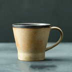 Japanese Rough Pottery Coffee Cup Handmade Creative Lovers Tea Cup Retro Personality Breakfast Milk Cup Art Mug