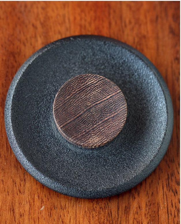 Ceramic Office Cup With Wooden Handle With Lid To Filter And Separate Crude Pottery Tea