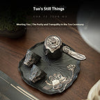 Household One Pot, Two Cups Wabi Sabi Air Dried Foam Set, Rough Pottery Retro