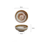 Household Handmade Rough Pottery Snack Plate Tableware