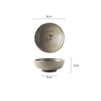 Household Handmade Rough Pottery Snack Plate Tableware