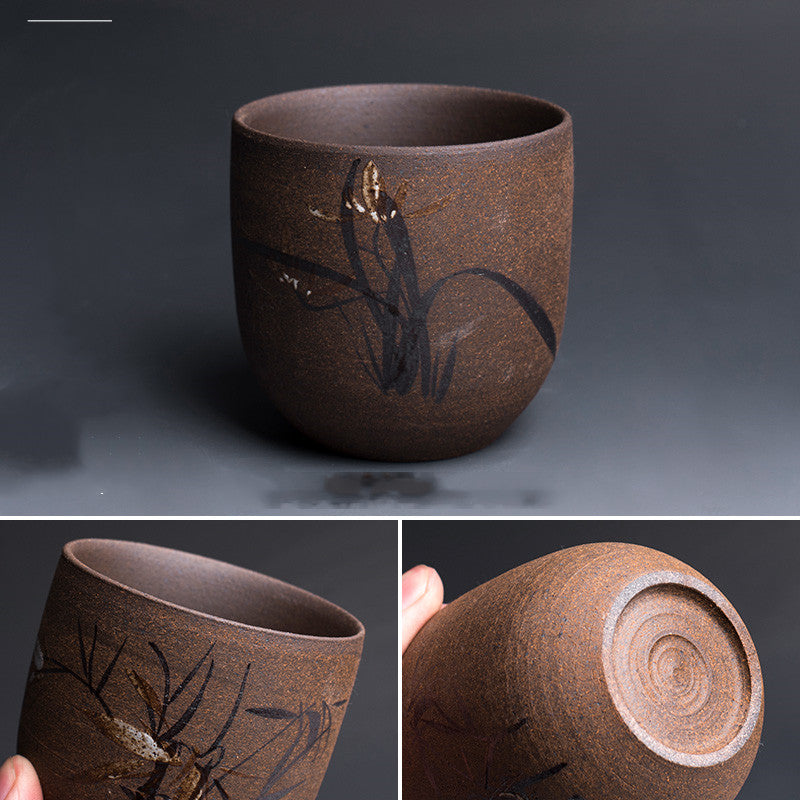 Coarse pottery large capacity tea cup