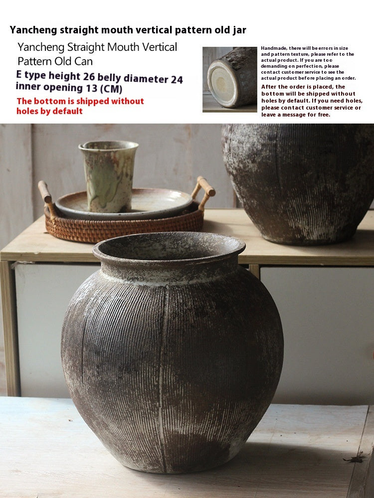 Handmade Coarse Pottery Vase Retro Style