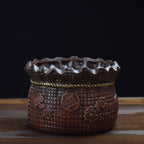 Retro Red Pottery Breathable Flowerpot Medium Caliber