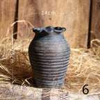 Flower Ware Antique Handmade Old Pottery Pot Flower Pot Earthen Jar Flower Arrangement