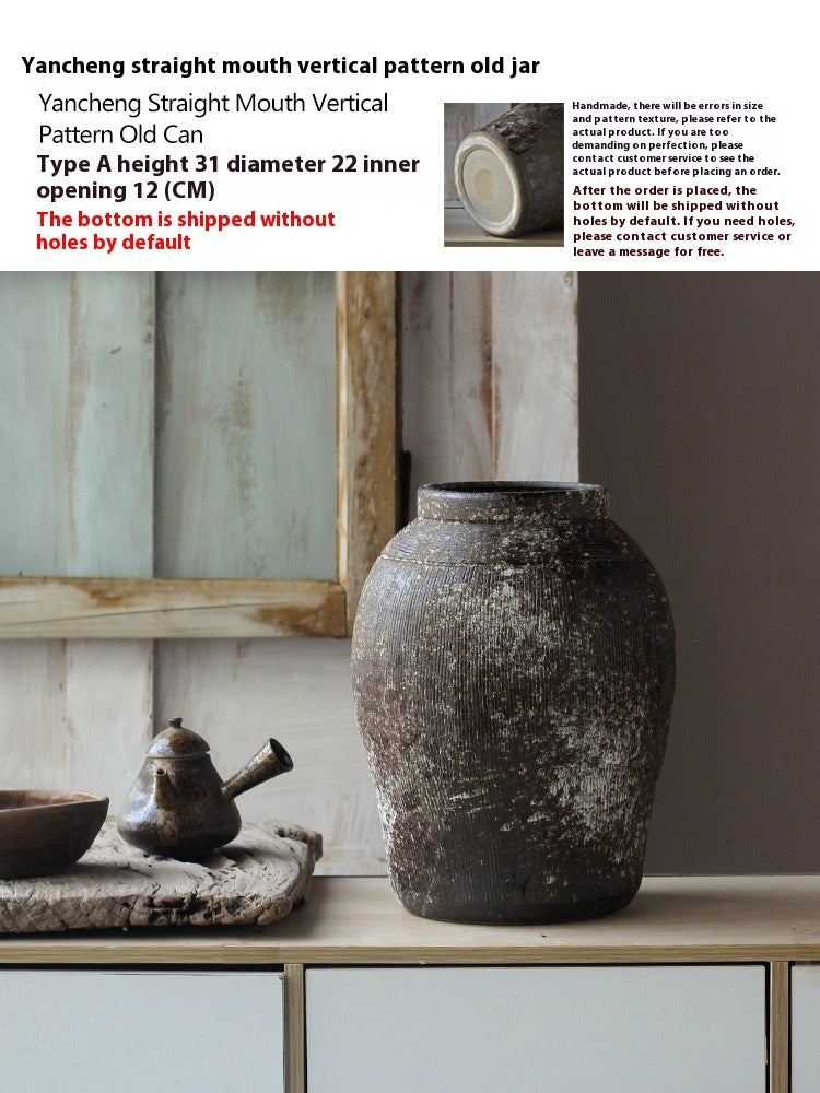 Handmade Coarse Pottery Vase Retro Style