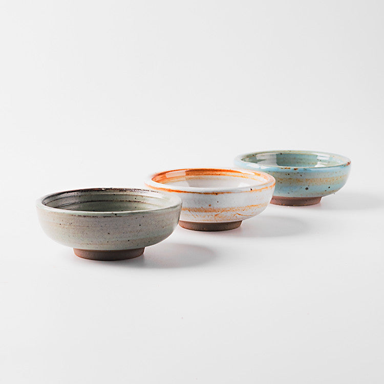 Household Handmade Rough Pottery Snack Plate Tableware