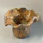 Hand Kneaded Coarse Pottery High Temperature Environmental Protection Grey Glaze Worm Hole Tea Set