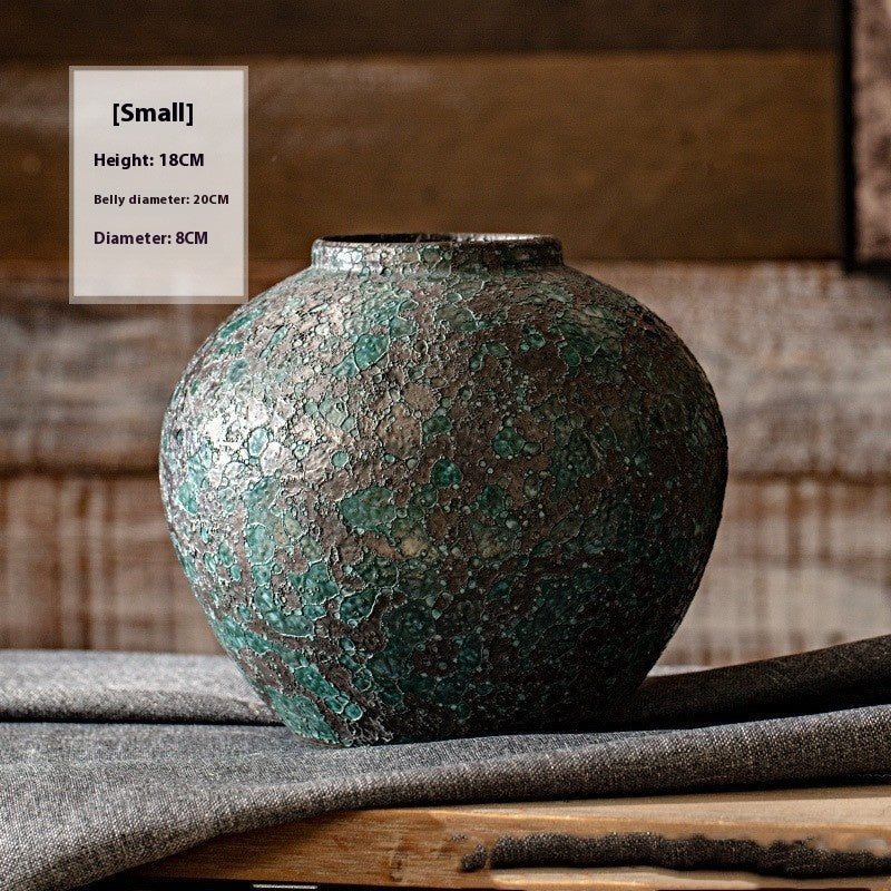 Handmade Old Pottery Pot Stoneware Large Flower