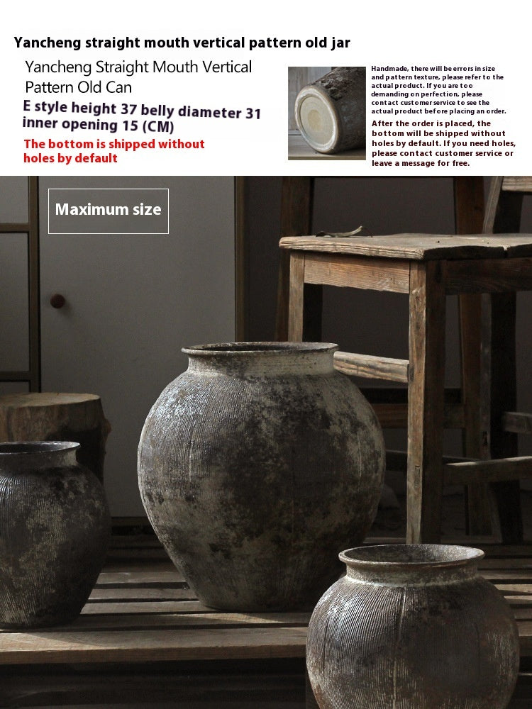 Handmade Coarse Pottery Vase Retro Style