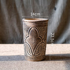 Vintage Art Red Pottery Flower Pot Classic Element Flower Ware Clay Pot