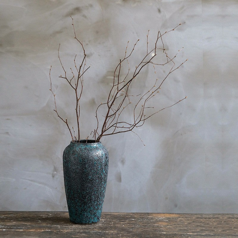 Handmade Old Pottery Pot Stoneware Large Flower