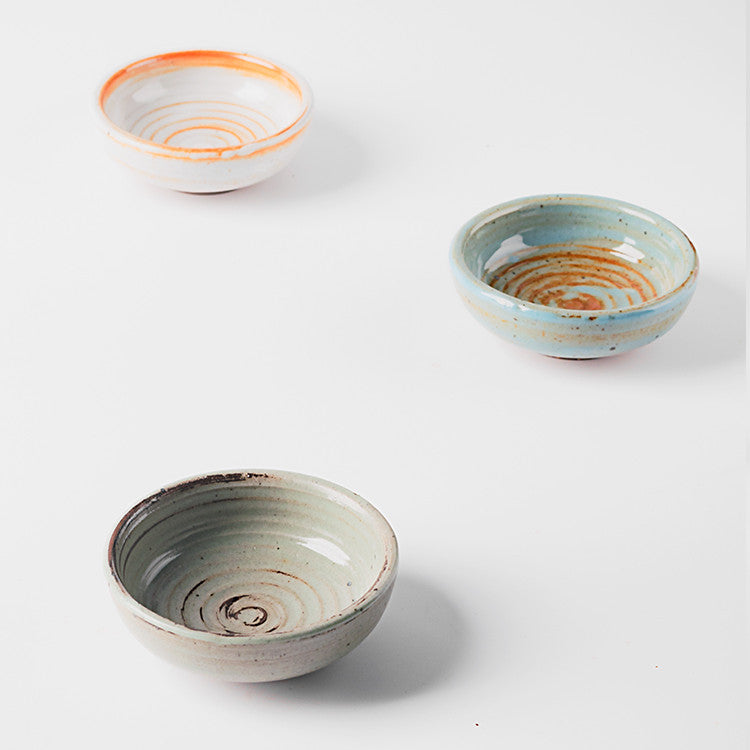 Household Handmade Rough Pottery Snack Plate Tableware