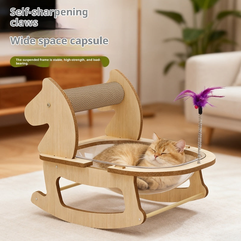 Hemp Rope Column Wear-resistant And Non-shedding Space Capsule Cat Bed