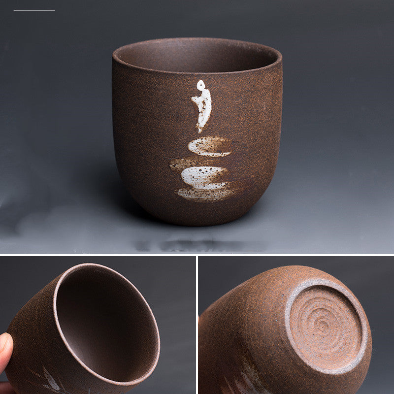 Coarse pottery large capacity tea cup