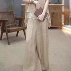 Retro Tencel Cotton And Hemp Set For Women