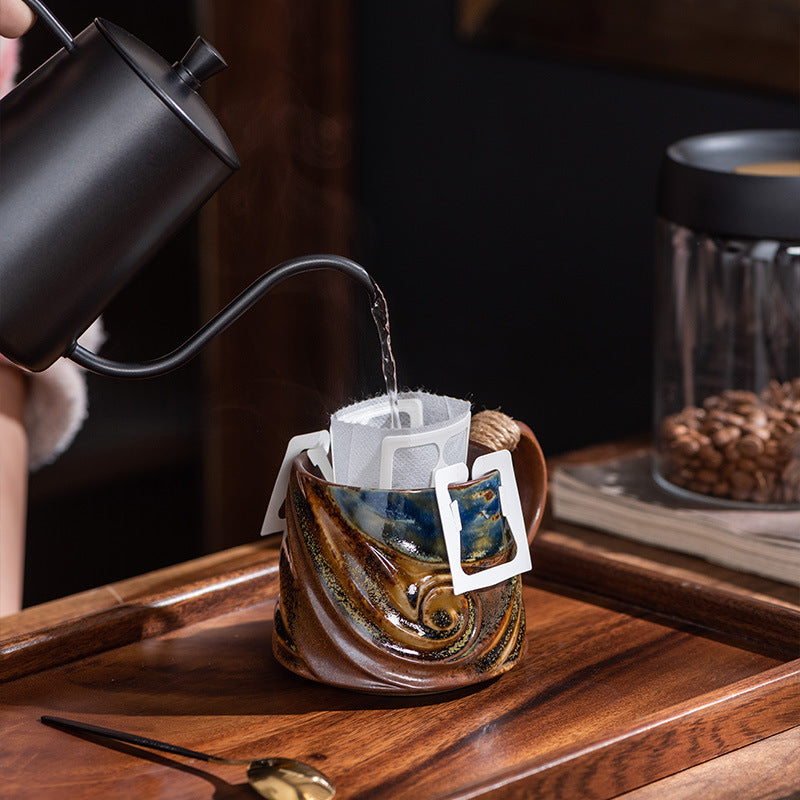 Vintage Spiral Hemp Rope Creative Porcelain Cup