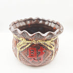 Retro Red Pottery Breathable Flowerpot Medium Caliber