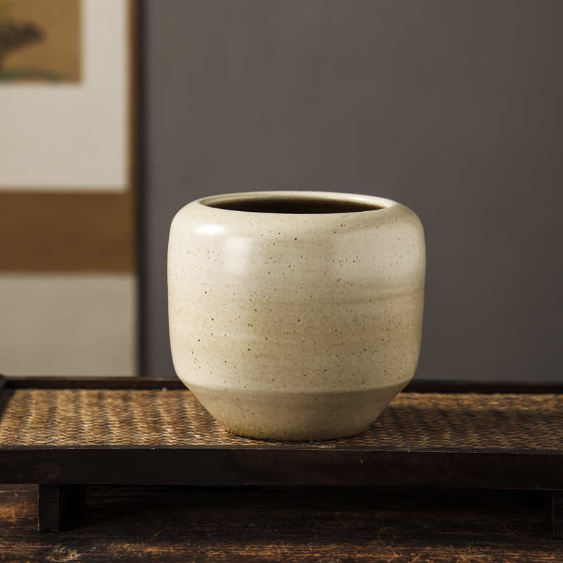 Handmade Coarse Pottery Small Diameter Ceramic Flowerpot