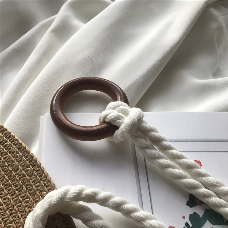 Cotton And Hemp Rope Dress Sub Belt