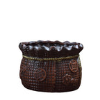 Retro Red Pottery Breathable Flowerpot Medium Caliber