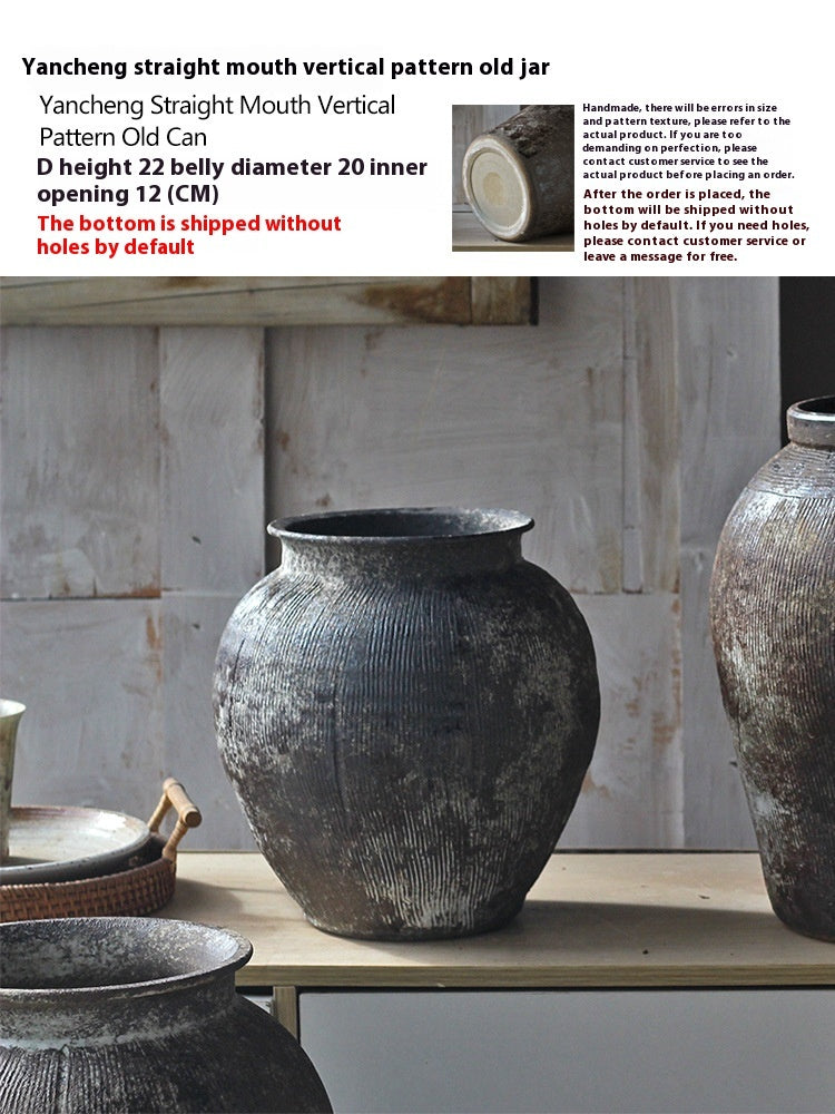 Handmade Coarse Pottery Vase Retro Style