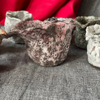 Hand Kneaded Coarse Pottery High Temperature Environmental Protection Grey Glaze Worm Hole Tea Set