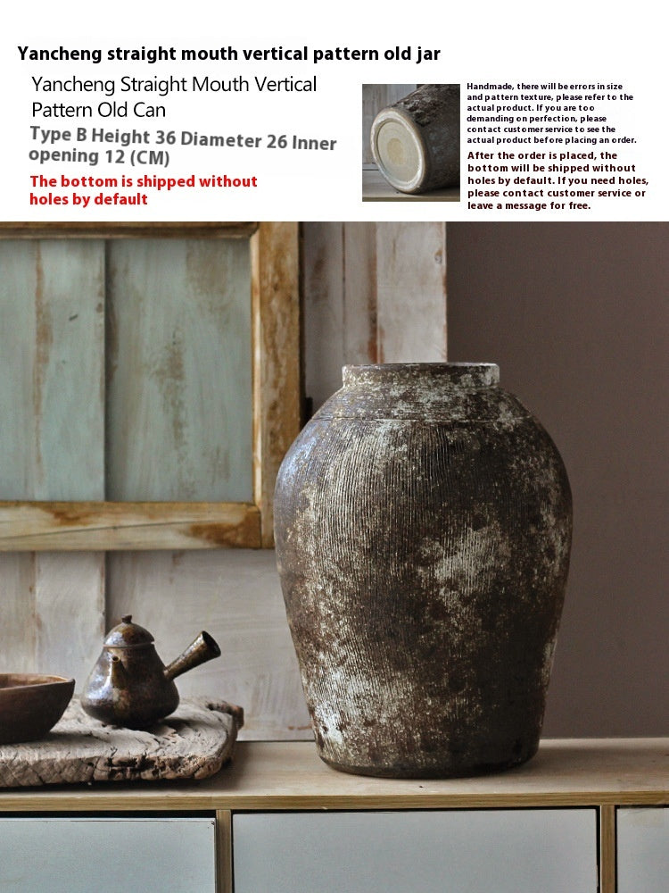 Handmade Coarse Pottery Vase Retro Style