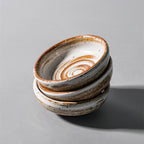 Household Handmade Rough Pottery Snack Plate Tableware