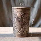 Vintage Art Red Pottery Flower Pot Classic Element Flower Ware Clay Pot