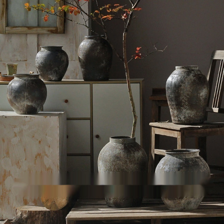 Handmade Coarse Pottery Vase Retro Style