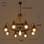 Living Room Hot Pot Restaurant Creative Personality Iron Art Hemp Rope Ceiling Lamp