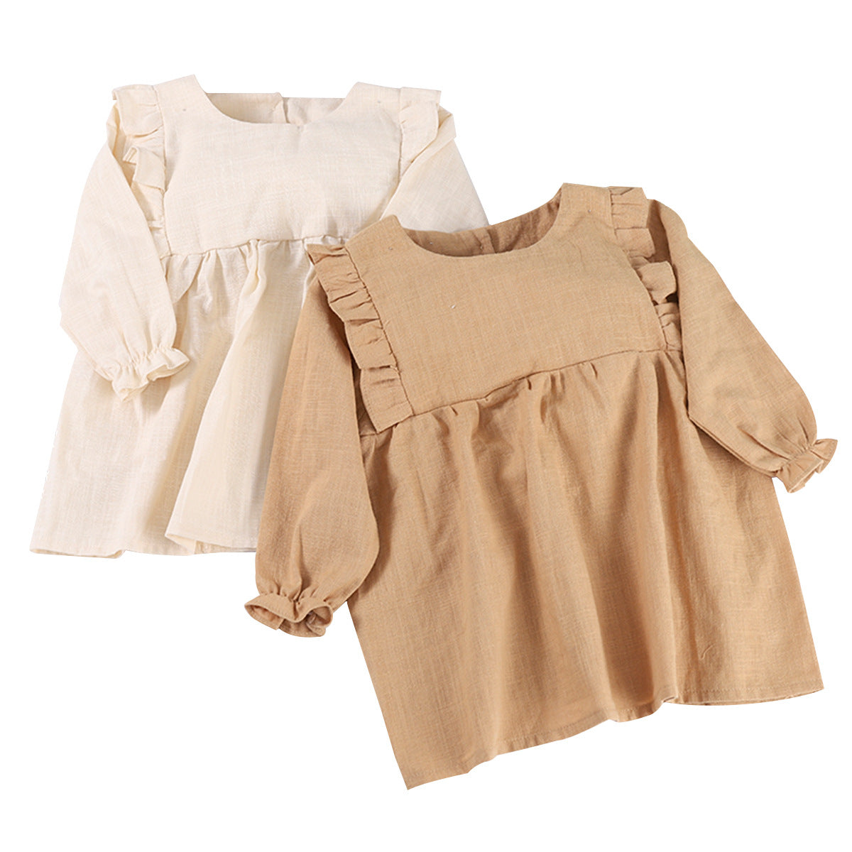 Girls' Autumn Clothes Around Cotton And Hemp Fungus