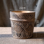 Vintage Art Red Pottery Flower Pot Classic Element Flower Ware Clay Pot